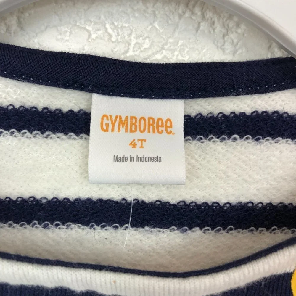 Gymboree Blue And White With Flowers Top NEW Size 4T